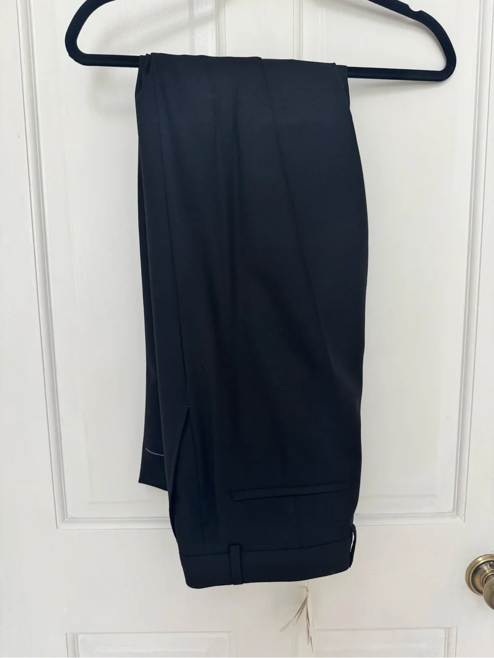 NWT Brunello Cucinelli Black Three-Button Notch Lapel Blazer and Pants, EU 46